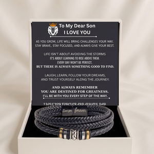 Dad and Son - Engraved Love You Forever Bracelet