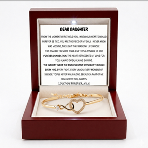To My Daughter Infinity Heart Bracelet Linked Forever From Mum