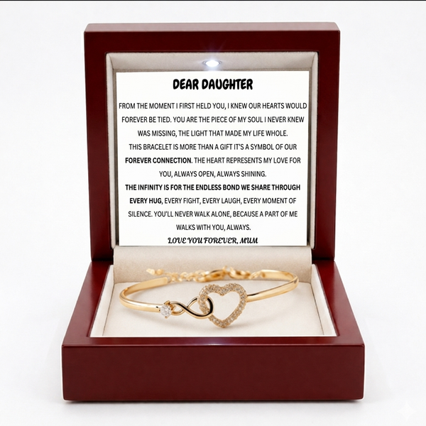 To My Daughter Infinity Heart Bracelet Linked Forever From Mum