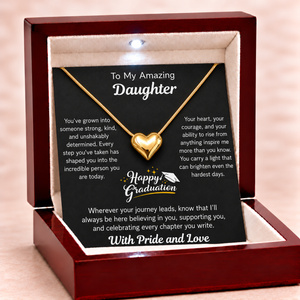 Happy Graduation Dear Daughter Close to My Heart Necklace - Shine On