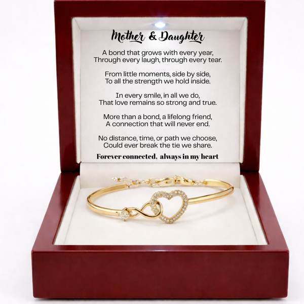 To My Daughter Infinity Heart Bracelet Linked Forever From Mum