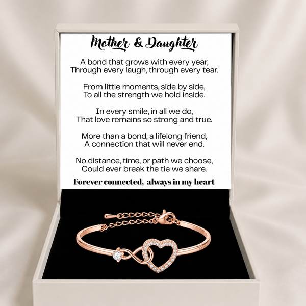 To My Daughter Infinity Heart Bracelet Linked Forever From Mum