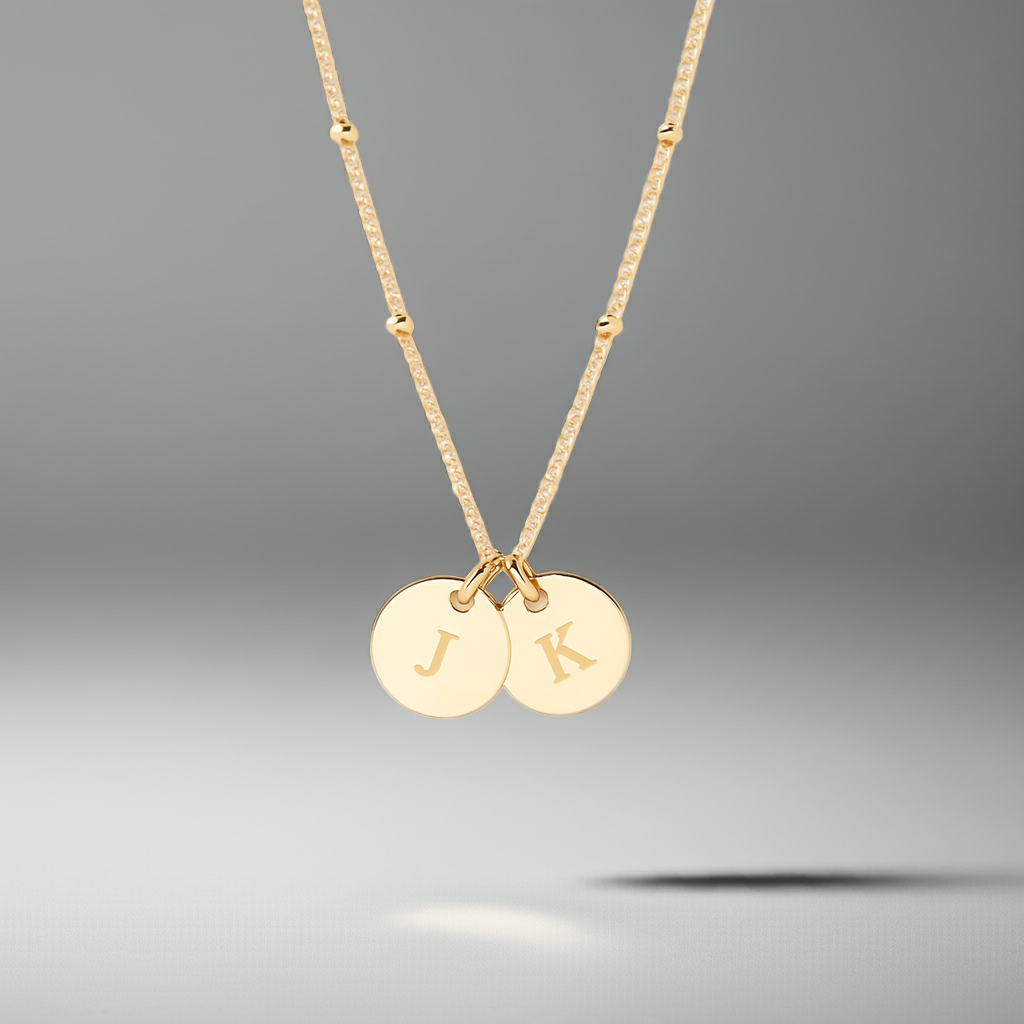 To the Best Mum in the World - Initial disc Necklace
