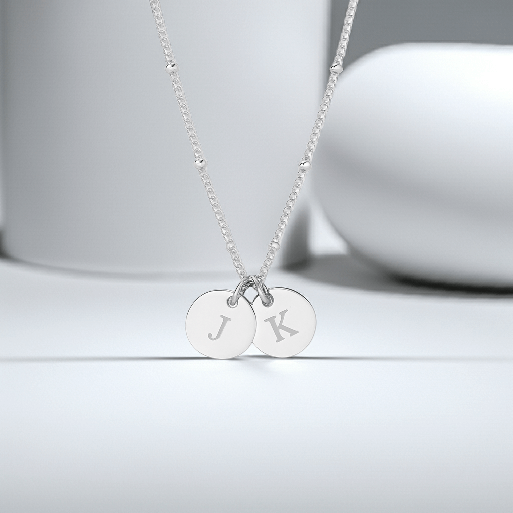 To the Best Mum in the World - Initial disc Necklace