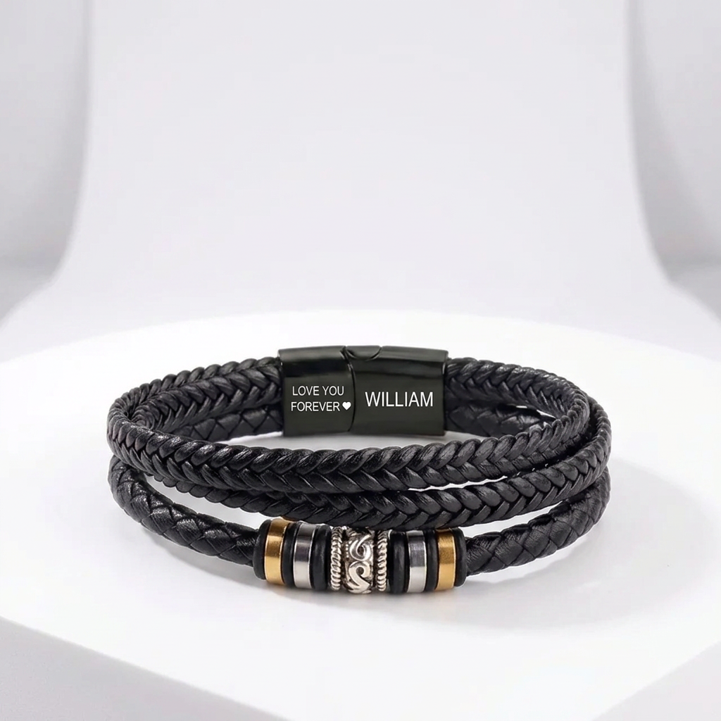 To My son Personalised  Engraved Love You Forever Bracelet