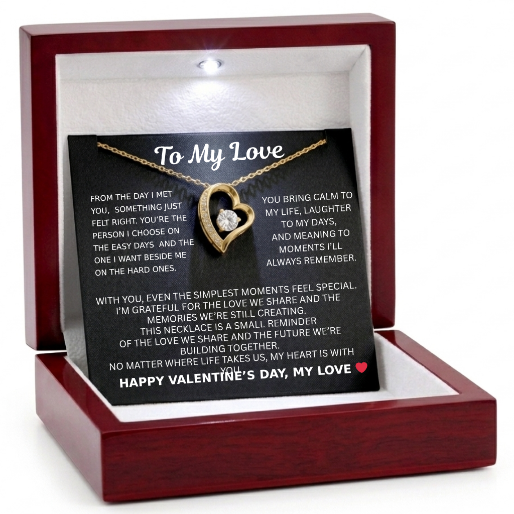 Dear Girlfriend – Happy Valentine’s Day Bound by Love Necklace - Tied to You Forever