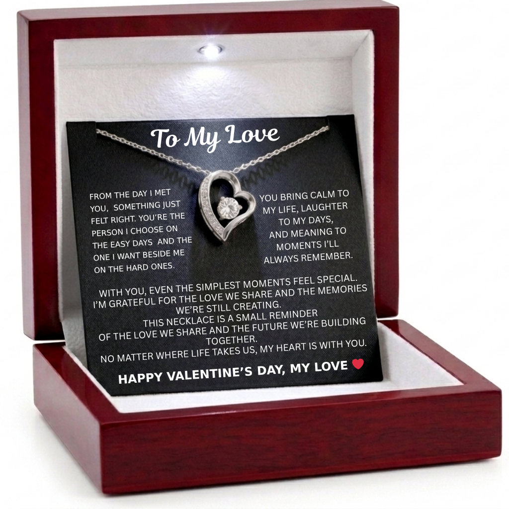Dear Girlfriend – Happy Valentine’s Day Bound by Love Necklace - Tied to You Forever