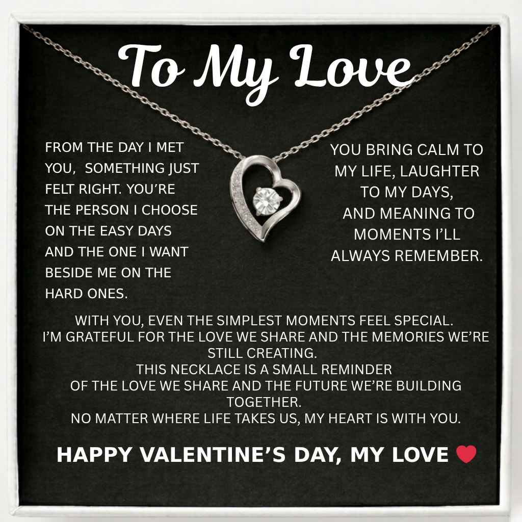 Dear Girlfriend – Happy Valentine’s Day Bound by Love Necklace - Tied to You Forever