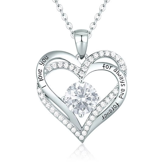 To My Wife - Forever & Always Heart Necklace
