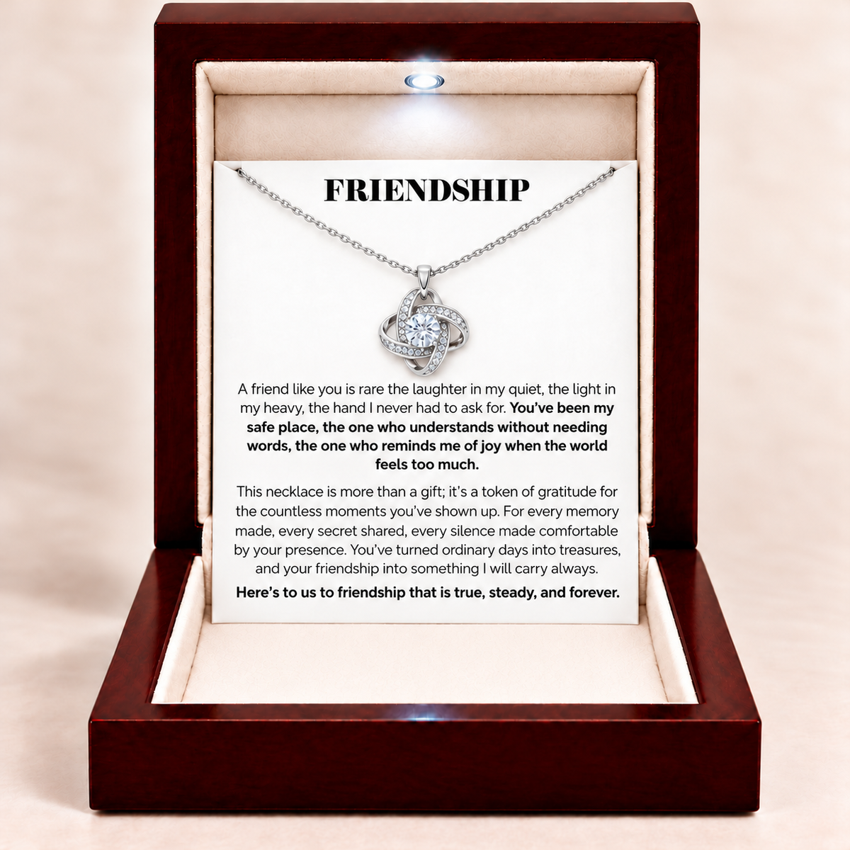 To My Dear Friend Eternal Knot Necklace - Chosen Family