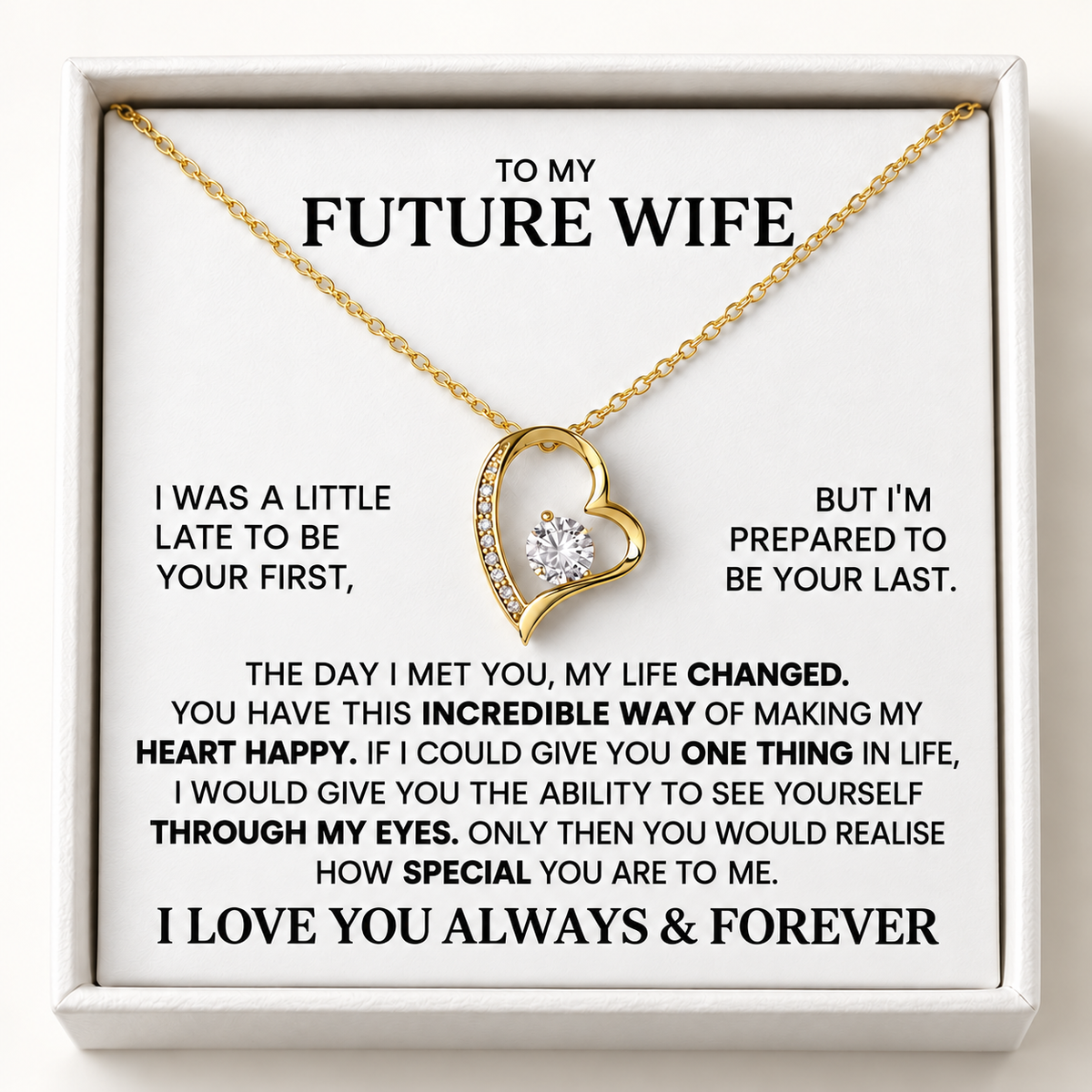 To my future Wife – Forever Heart Necklace