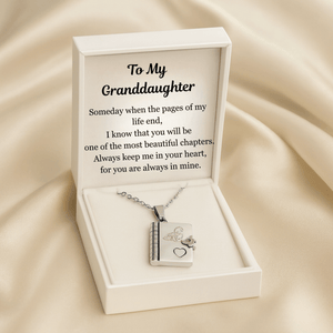 To My Granddaughter -  Book Locket Necklace