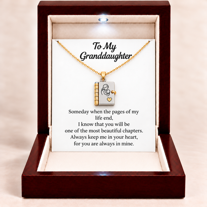 To My Granddaughter -  Book Locket Necklace