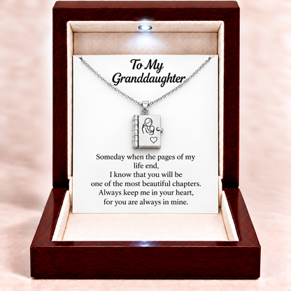 To My Granddaughter -  Book Locket Necklace