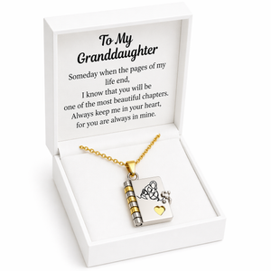 To My Granddaughter -  Book Locket Necklace