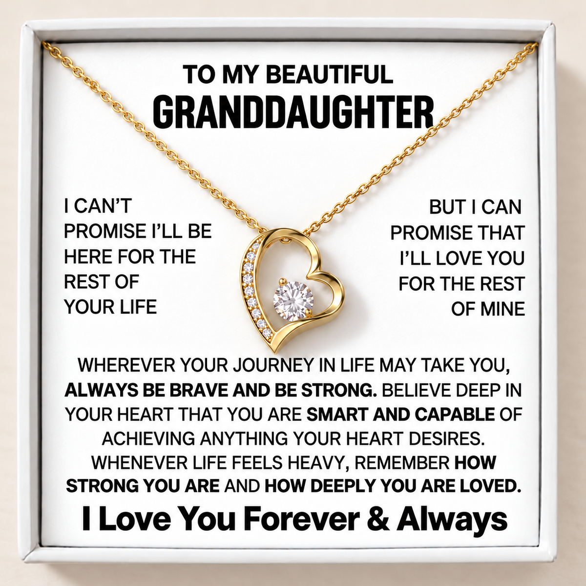 To My Granddaughter Bound by Love Necklace - Our Bond Forever