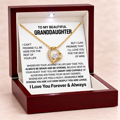 To My Granddaughter Bound by Love Necklace - Our Bond Forever