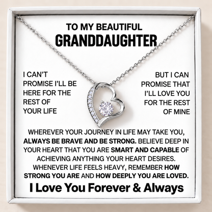 To My Granddaughter Bound by Love Necklace - Our Bond Forever