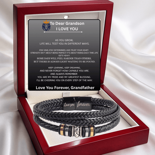 To Grandson - Engraved Love You Forever Bracelet  from Granddad