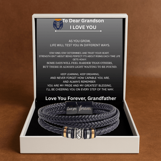 To Grandson - Engraved Love You Forever Bracelet  from Granddad