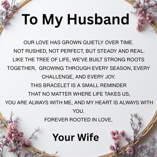 To My Husband - Our Roots Run Deep -Tree of Life Copper Bracelet