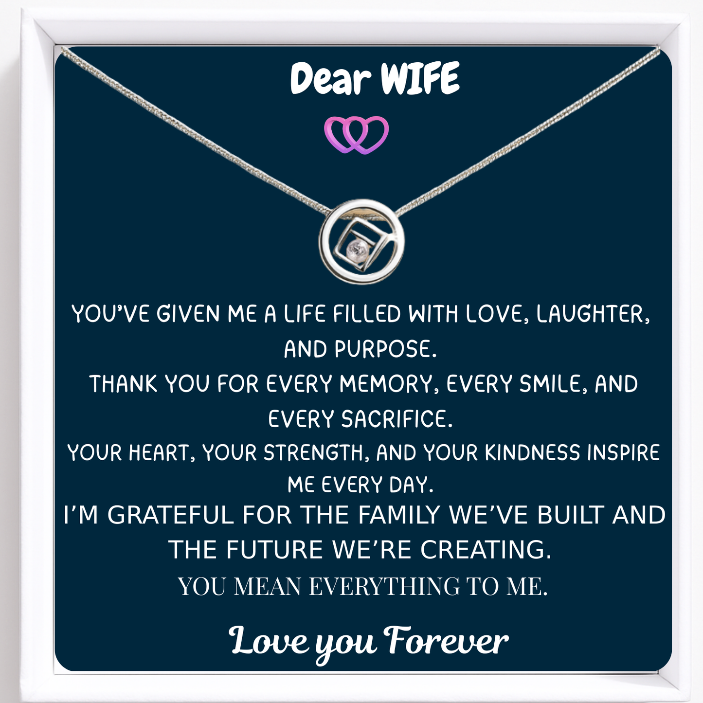 To My Wife Always Together Necklace - You and Me, Always