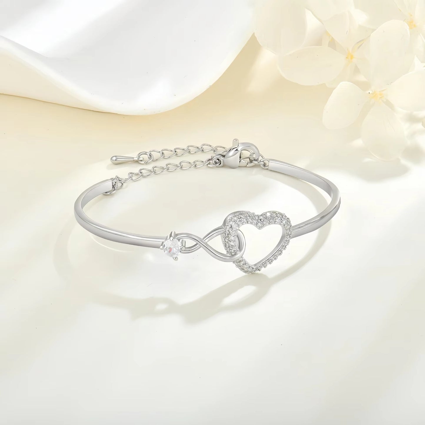 To My Dear Wife - Infinity Heart Bracelet - Love You Forever