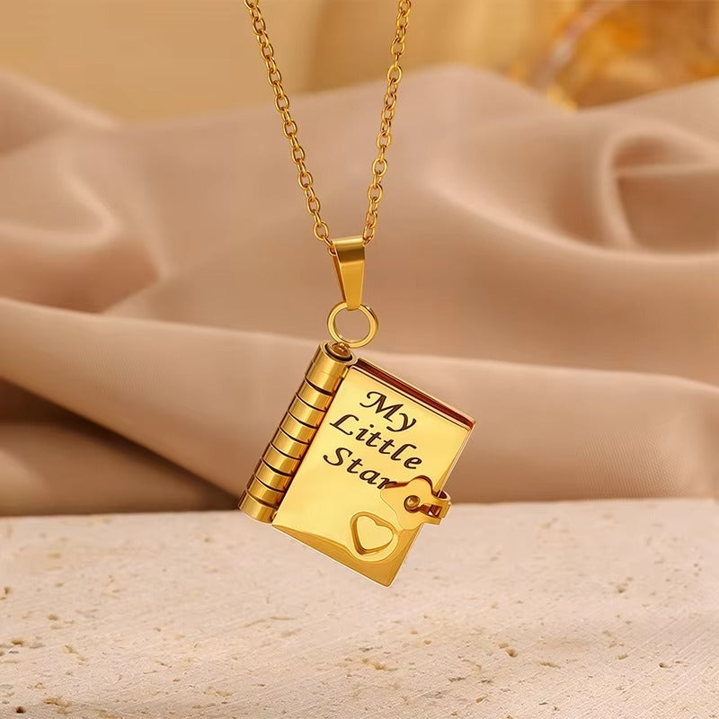 To My Daughter - My Little Star Book Locket Necklace