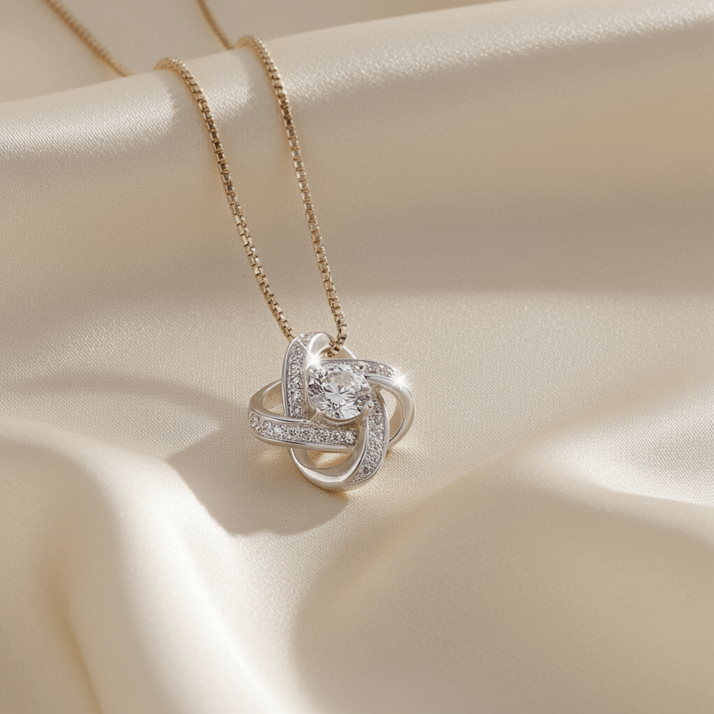 Happy Graduation Dear Granddaughter Eternal Knot Necklace - So Proud of You