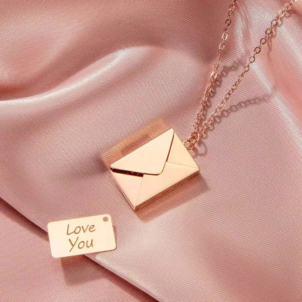Love Letter Necklace and  Message Card Gift Set