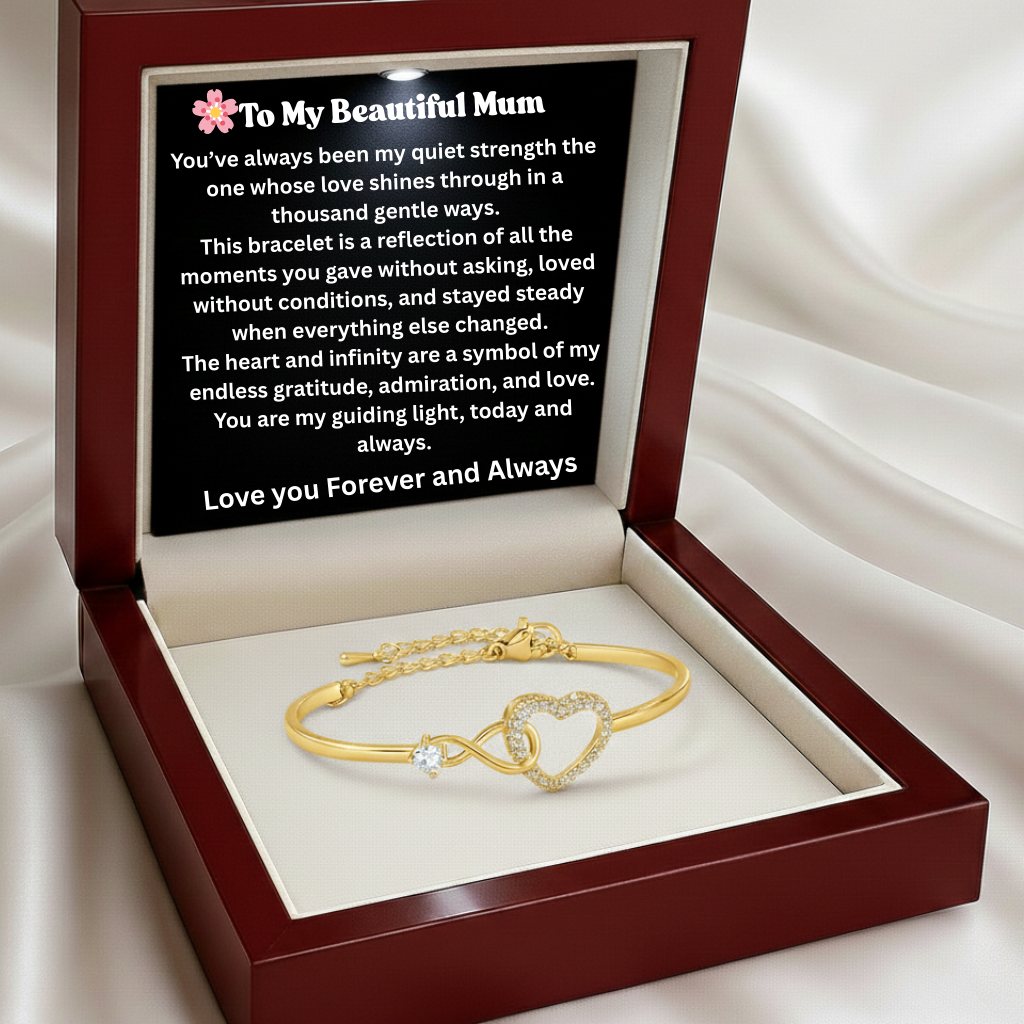 To My Dear Wife - Infinity Heart Bracelet - Love You Forever