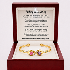 To My Daughter - Personalised Birthstone Infinity Bracelet