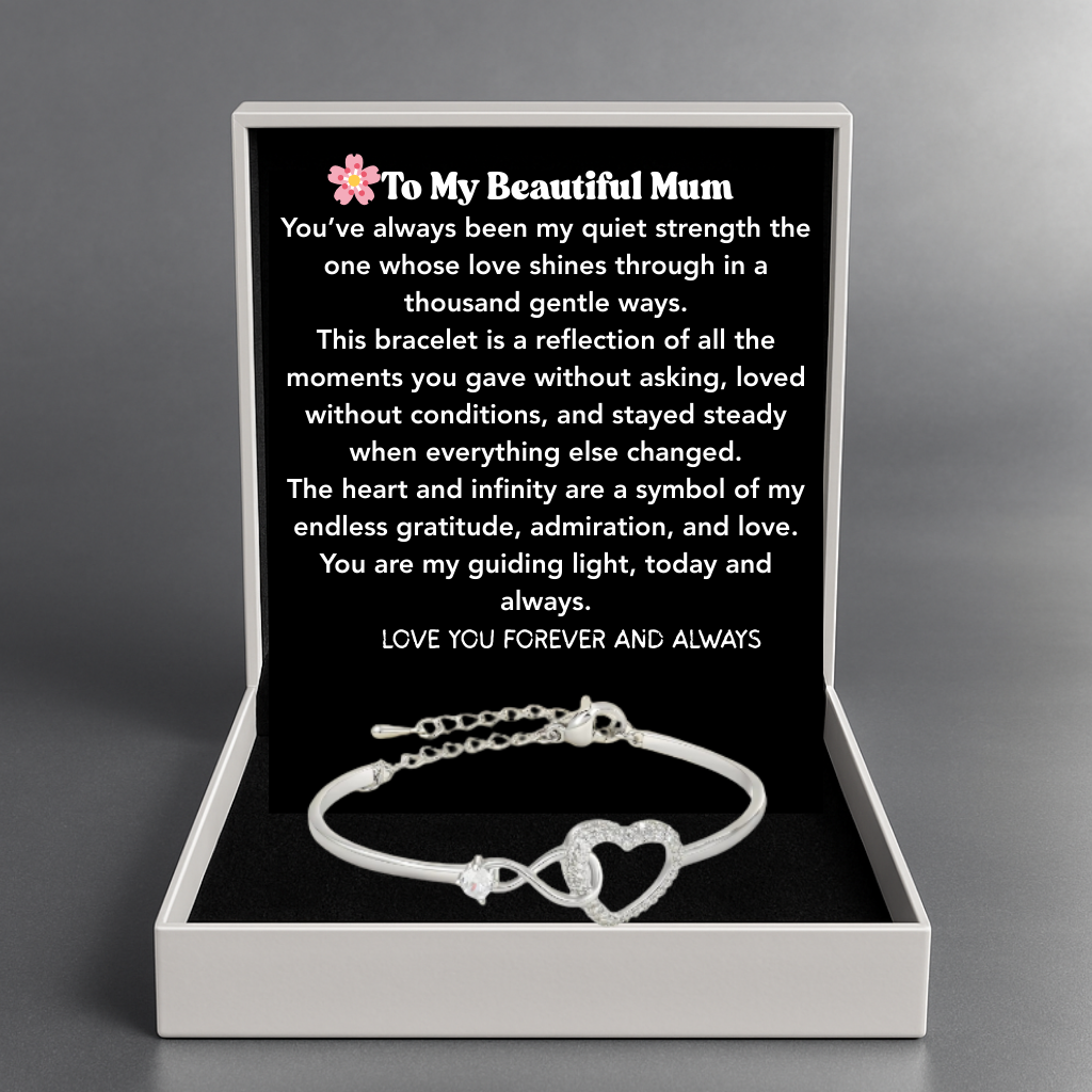 Mother Daughter Infinity Heart Bracelet -  Forever Between Us