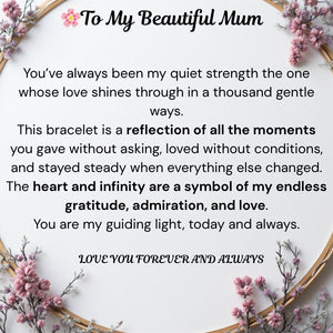 Mother Daughter Infinity Heart Bracelet -  Forever Between Us