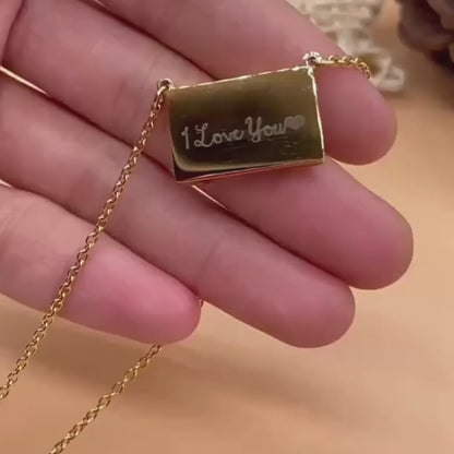 Personalised Hidden Photo Necklace -  Engraved Keepsake