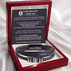 Dad and Son - Engraved Love You Forever Bracelet