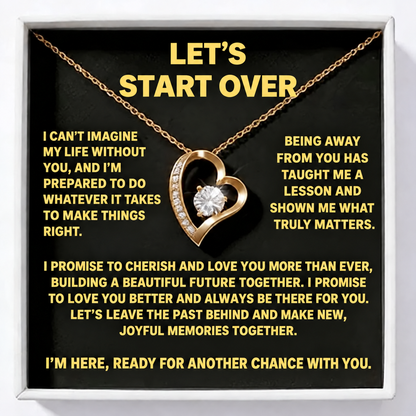Let’s Start Over – Forever Heart Necklace