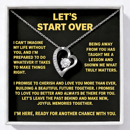 Let’s Start Over – Forever Heart Necklace