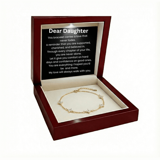 Golden Whisper Bracelet - Daughter, My Strength in Every Whisper