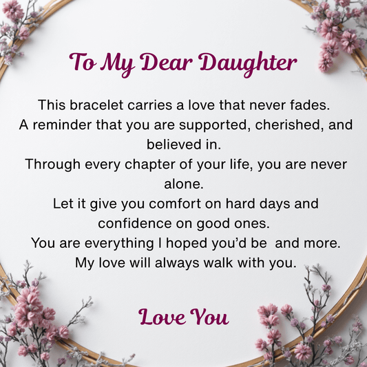 Golden Whisper Bracelet - Daughter, My Strength in Every Whisper