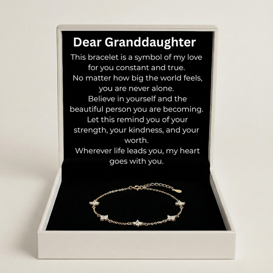 Golden Whisper Bracelet – Granddaughter, My Strength in Every Whisper