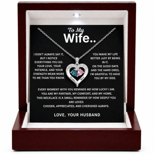 To My Wife – The Best Thing That Ever Happened to Me Personalised Birthstone Necklace