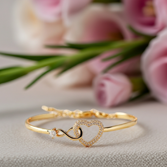 Mother Daughter Infinity Heart Bracelet -  Forever Between Us
