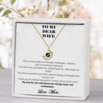 To My Wife Celestial Bond Necklace Written in the Stars